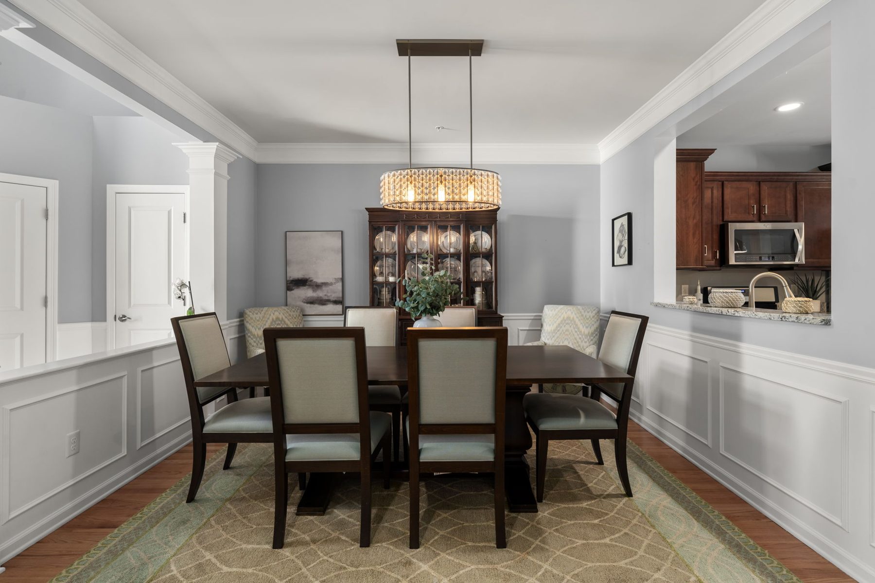 14 Iris Court — dining room with wainscoting