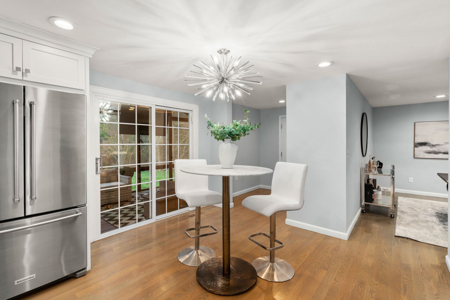 52 Condor Rd, Sharon — Breakfast nook to the screened porch