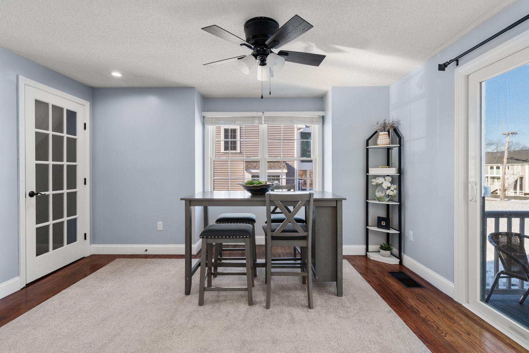 Staged dining room at 5 Meadowhill Ct, South Easton, MA