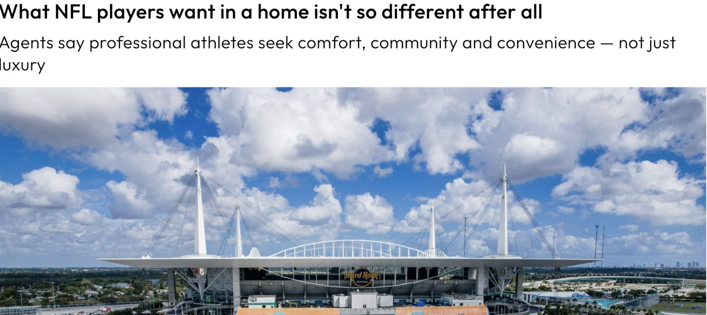 Homes.com feature on Amanda Rosen and NFL players