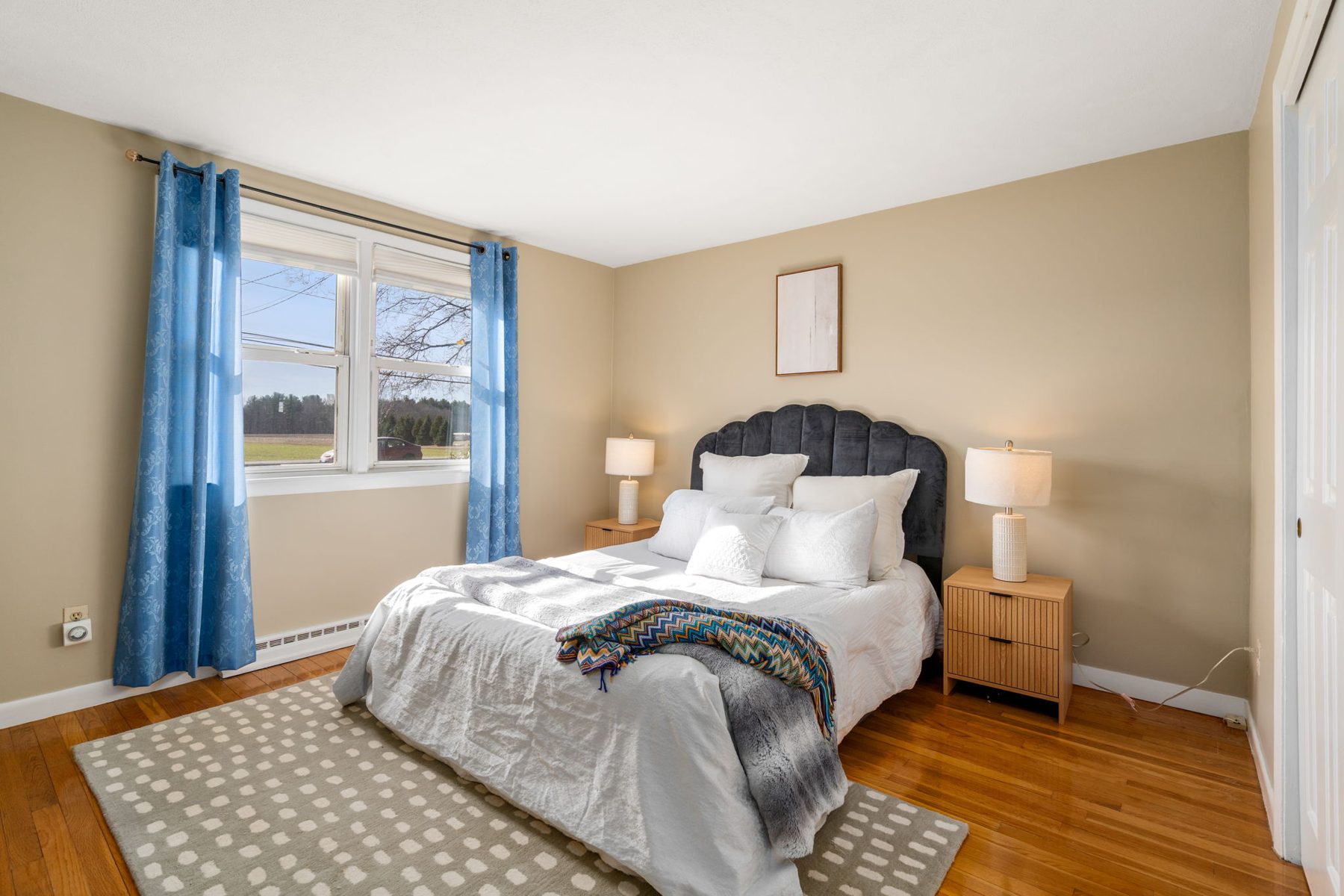 Staged bedroom at 483 South Main St, Sharon, MA