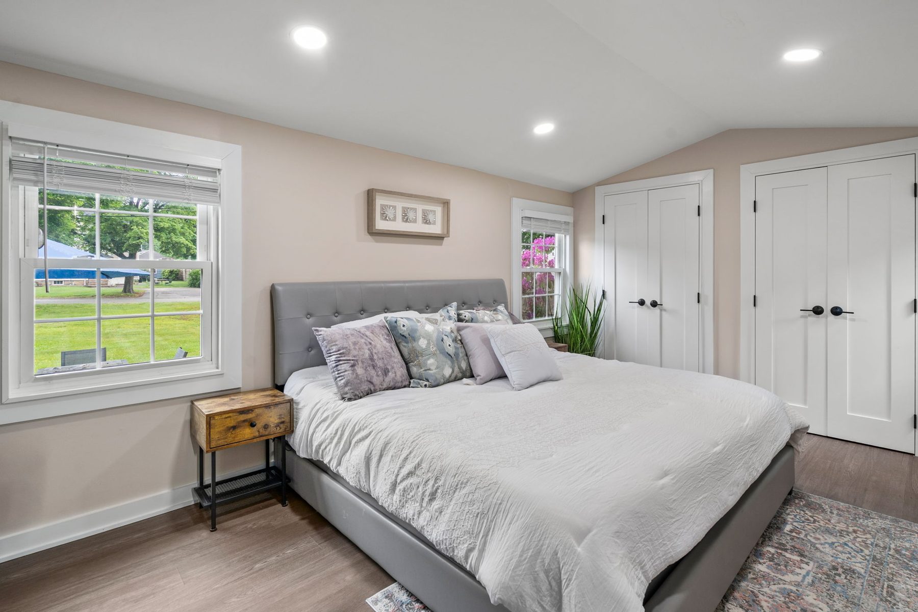 Staged primary bedroom at 7 Summit Ave, Sharon, MA