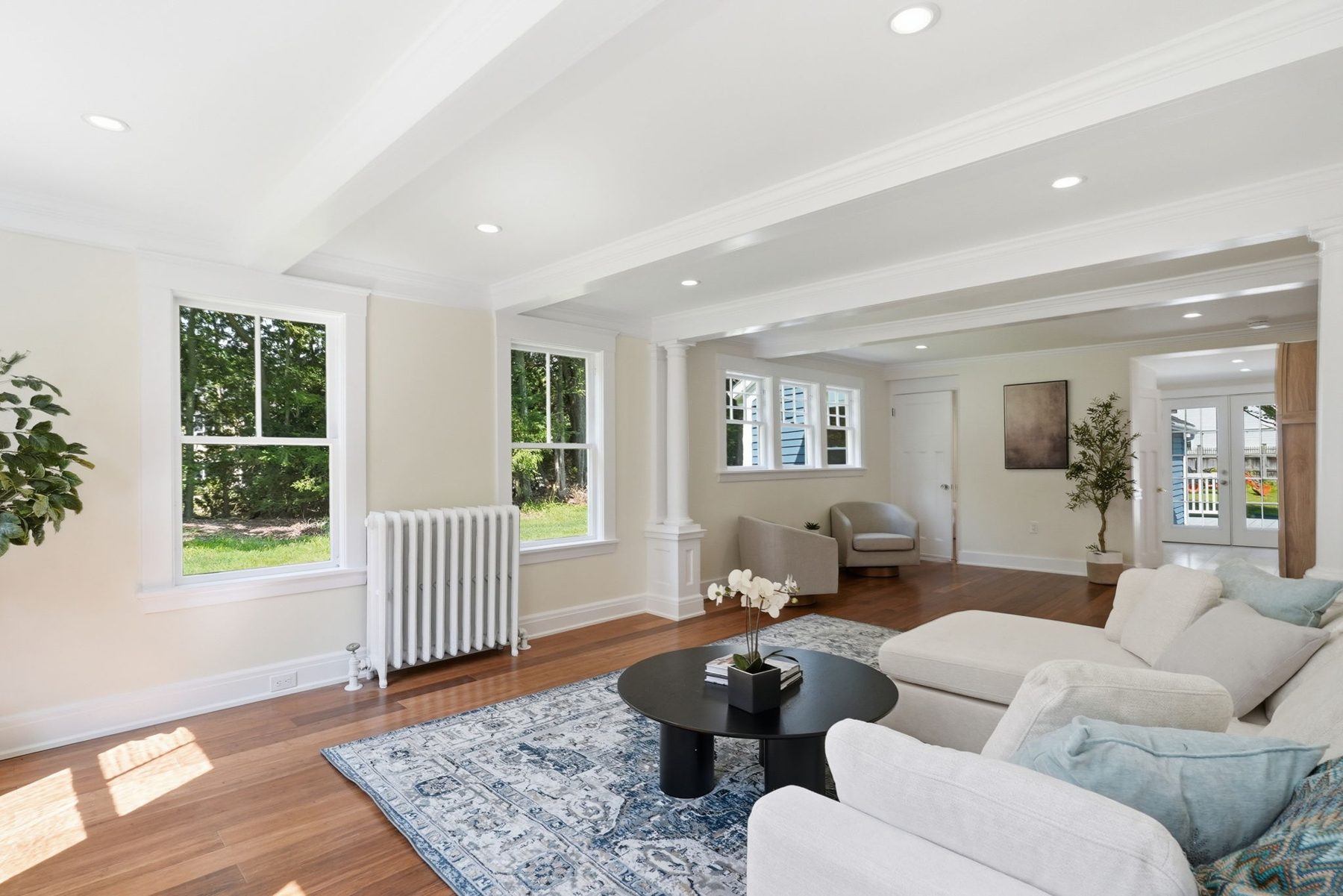 8 Pemberton Road, Wayland — Living room, period radiator